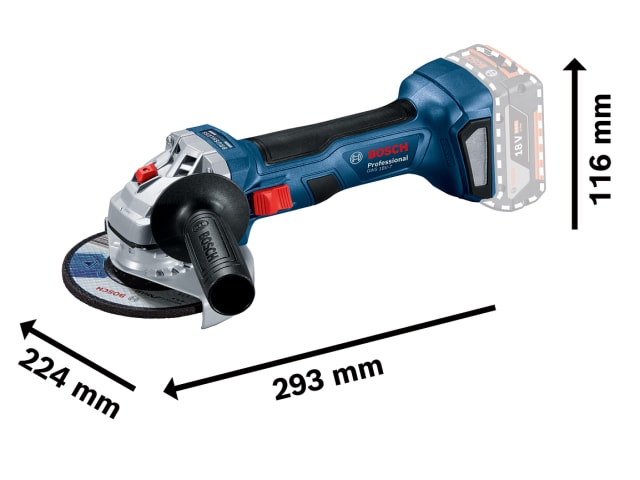 BSH6019H9070 GWS 18V-7 Professional Angle Grinder 115mm 18V 2 x 4.0Ah Li-ion