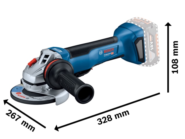 BSH6019J4100 GWS 18V-10P Professional Angle Grinder 125mm 18V Bare Unit