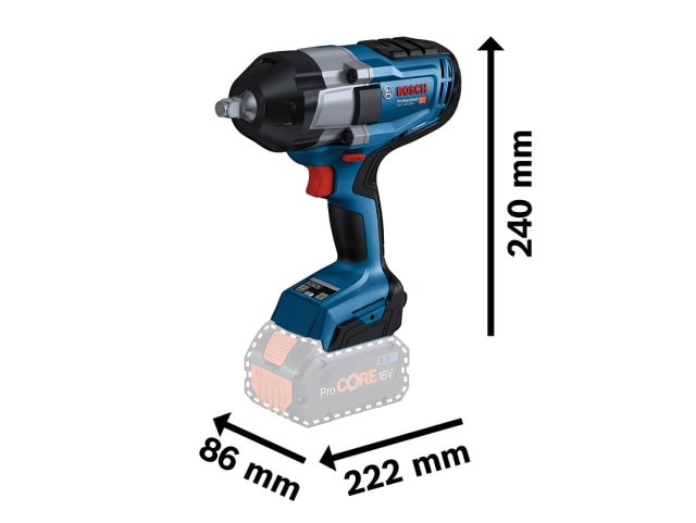 BSH6019J8300 GDS 18V-1000 Professional BITURBO Impact Wrench 18V Bare Unit