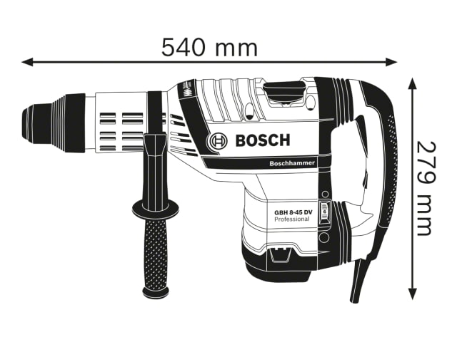 BSH611265060 GBH 8-45 DV SDS-Max Professional Rotary Hammer 1500W 110V