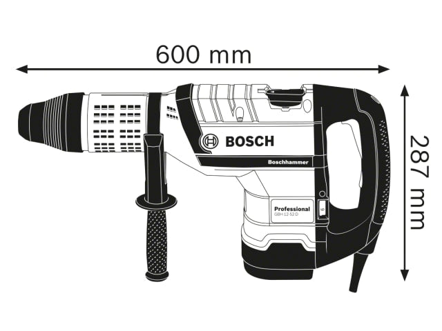 BSH611266160 GBH 12-52 D SDS-Max Professional Rotary Hammer 1700W 110V