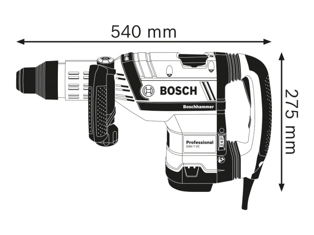 BSH611322060 GSH 7 VC SDS-Max Professional Demolition Hammer 1500W 110V