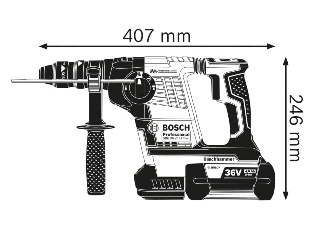 BSH611906000 GBH 36 V-LI Plus Professional SDS-Plus Rotary Hammer 36V Bare Unit