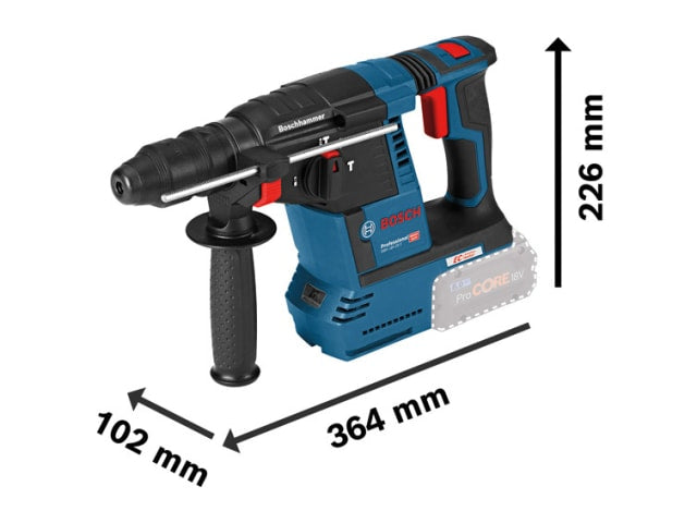 BSH611910073 GBH 18V-26F SDS-Plus Rotary Hammer 18V 2 x 5.0Ah Li-ion