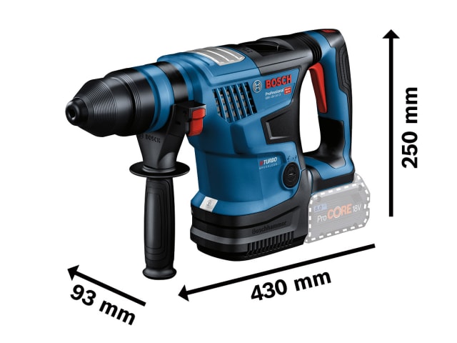 BSH611914073 GBH 18V-34 CF Pro BITURBO SDS-Plus Rotary Hammer 18V 2 x 5.5Ah ProCORE18V Li-ion