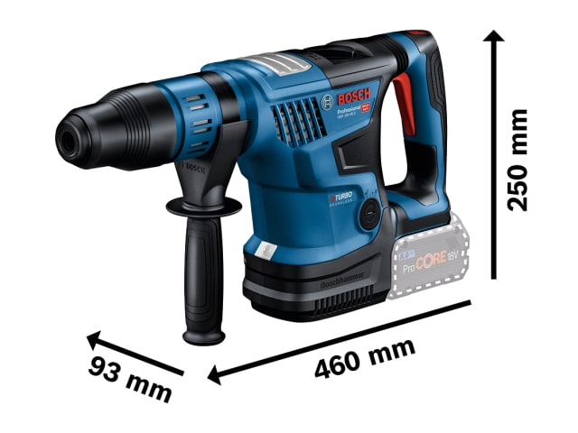BSH611915072 GBH 18V-36 C Pro BITURBO SDS-Max Rotary Hammer 18V 2 x 8.0Ah ProCORE18V Li-ion
