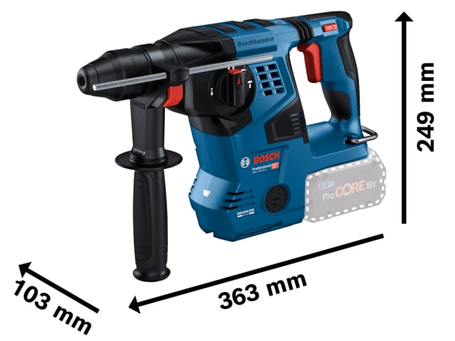 BSH611920000 GBH 18V-28 C Pro BITURBO SDS-Plus Rotary Hammer 18V Bare Unit