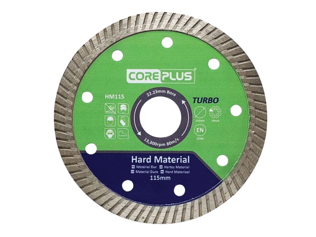 CORDBHM115 HM115 Hard Material Turbo Diamond Blade 115mm
