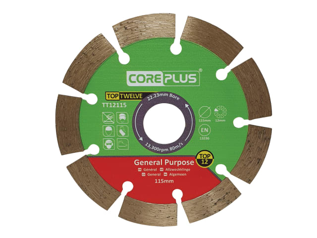 CORDBTT12115 Top Twelve General Purpose Diamond Blade 115mm