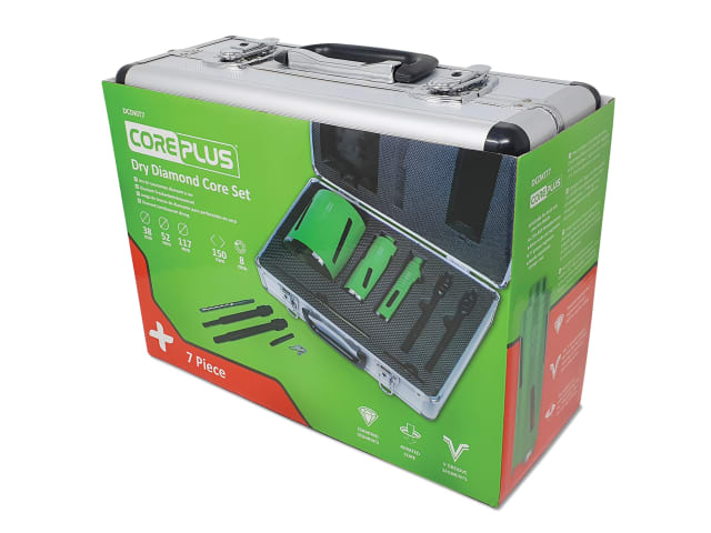 CORDCDKIT7 DCDKIT7 Diamond Dry Core Drill Bit Set, 7 Piece