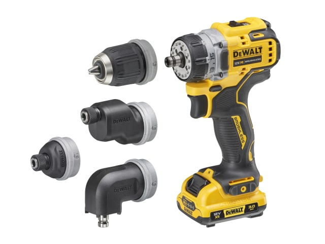 DEWDCD703L2T DCD703L2T XR BL Multi-head Drill Driver 12V 2 x 3.0Ah Li-ion