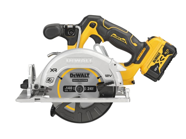 DEWDCS512P2 DCS512D2 Brushless XR Circular Saw 12V 2 x 5.0Ah Li-ion