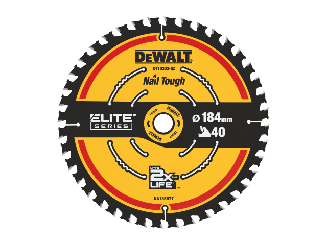 DEWDT10303QZ ELITE™ Series Framing Circular Saw Blade 184 x 16mm x 40T