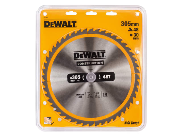 DEWDT1959QZ Stationary Construction Circular Saw Blade 305 x 30mm x 48T