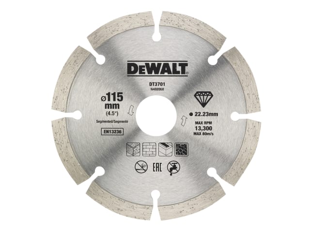 DEWDT20455QZ Dry Diamond Blade 115mm (2 Pack)