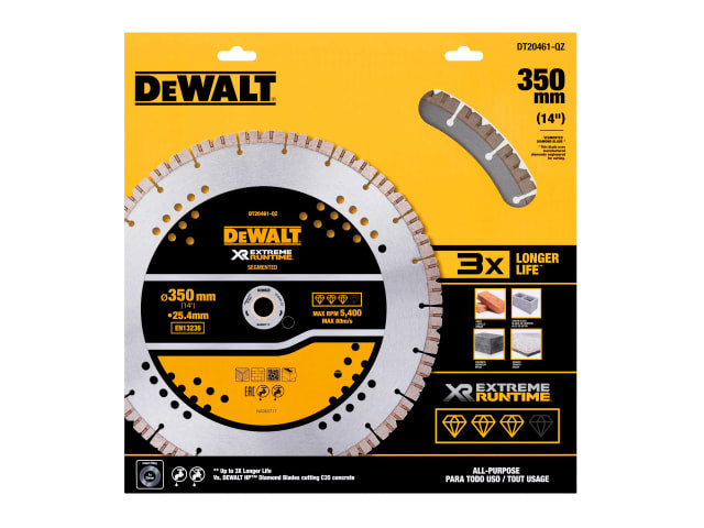 DEWDT20461QZ ELITE SERIES™ All Purpose Diamond Wheel 355 x 25.4mm
