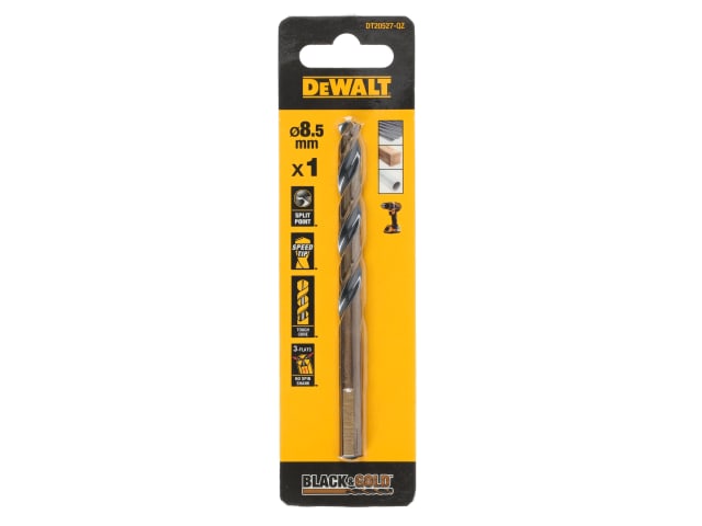 DEWDT20527QZ BLACK&GOLD HSS Drill Bit 8.5mm
