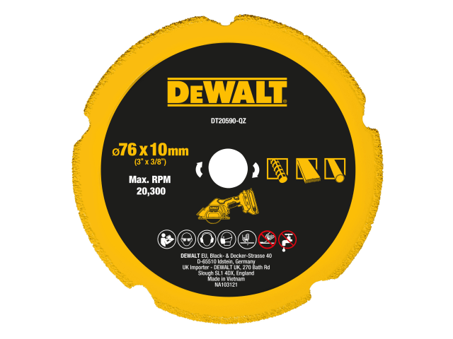 DEWDT20590QZ DT20590 Diamond Multi Material Blade 75mm