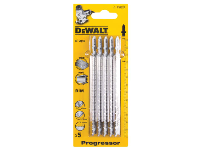 DEWDT2059QZ HCS Progressor Tooth Jigsaw Blades Pack of 5 T345XF