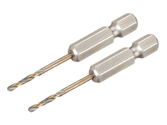 DEWDT20600QZ BLACK&GOLD Hex HSS-G Drill Bits (2) 2.0mm