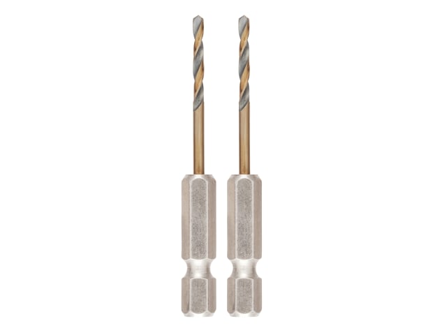 DEWDT20601QZ BLACK&GOLD Hex HSS-G Drill Bits (2) 2.5mm