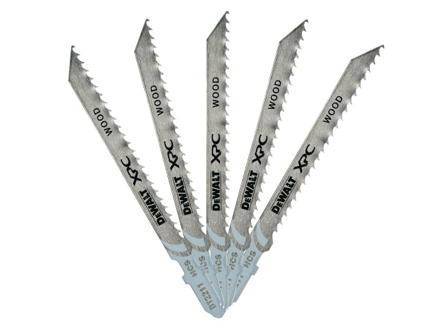 DEWDT2211QZ XPC HCS Wood Jigsaw Blades Pack of 5 T111C