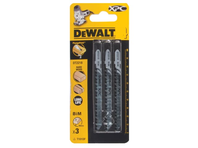 DEWDT2218QZ XPC Bi-Metal Wood Jigsaw Blades Pack of 3 T101DF