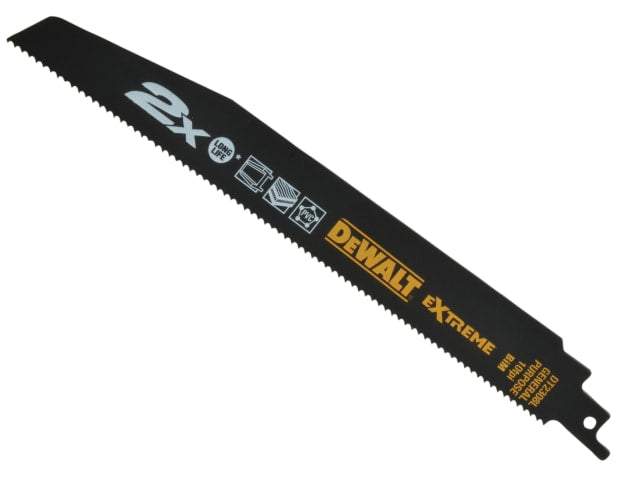 DEWDT2308LQZ 2X Life General Purpose Reciprocating Blade 228mm x 10 TPI (Pack 5)