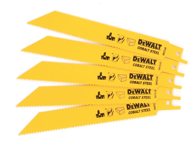 DEWDT2345QZ Bi-Metal General Purpose Reciprocating Blade 152mm x 10 TPI (Pack 5)