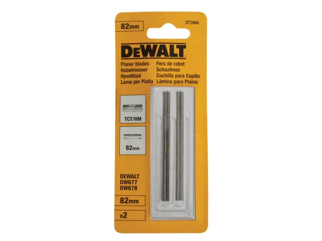 DEWDT3906QZ DT3906 TCT Reversible Planer Blades 82mm (Pack 2)