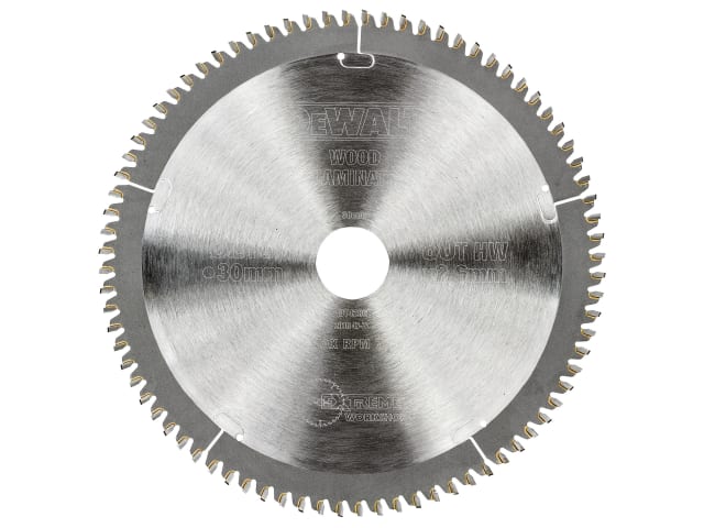 DEWDT4286QZ Series 40 Circular Saw Blade 216 x 30mm x 80T TCG/Neg