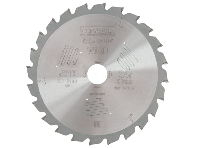 DEWDT4310QZ Series 60 Circular Saw Blade 216 x 30mm x 24T ATB/Neg