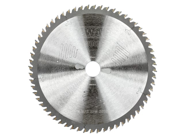 DEWDT4351QZ Series 60 Circular Saw Blade 250 x 30mm x 60T