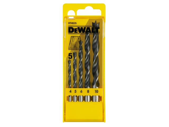 DEWDT4535QZ Brad Point Drill Bit Set, 5 Piece