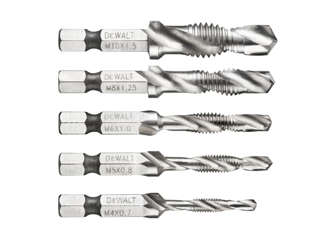 DEWDT50060QZ DT50060 Impact Ready Drill Tap Set, 5 Piece