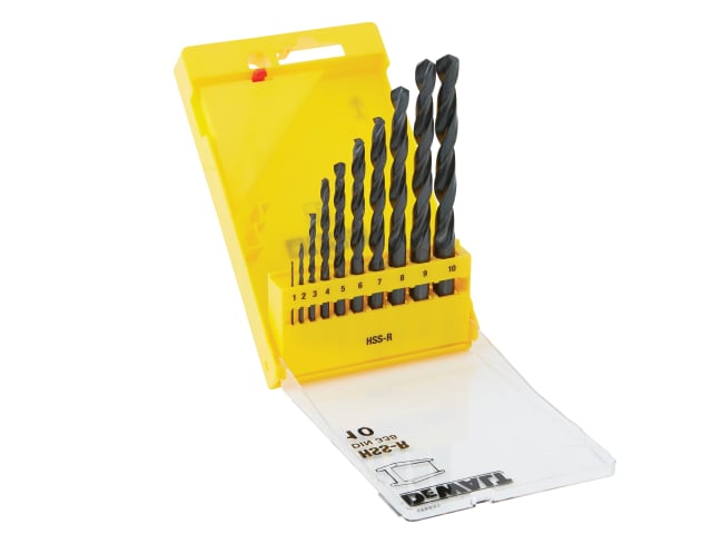 DEWDT5911QZ DT5911 HSS-R Jobber Drill Bit Set, 10 Piece