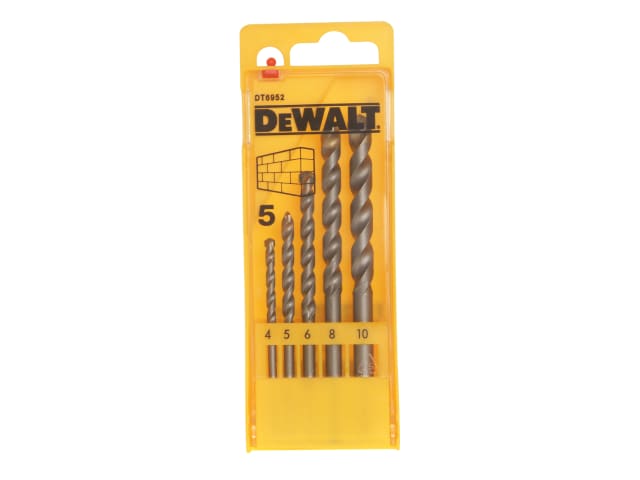 DEWDT6952QZ Masonry Drill Set. 5 Piece