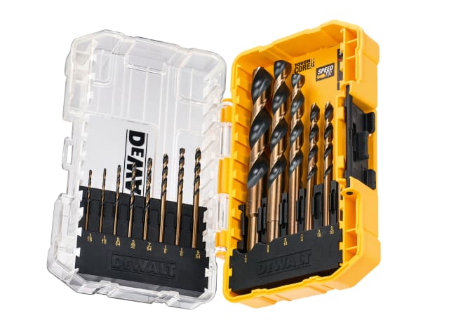 DEWDT70727QZ DT70727 BLACK&GOLD HSS Drill Set, 14 Piece