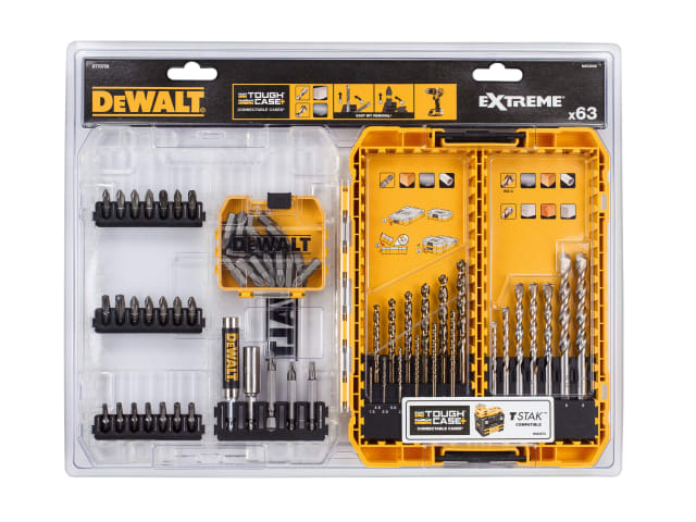DEWDT70759QZ DT70759 Mixed Drill & Bit Set, 63 Piece