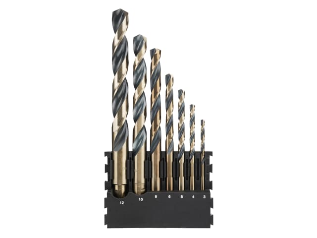 DEWDT70829QZ DT20620 BLACK&GOLD HSS Drill Set, 7 Piece
