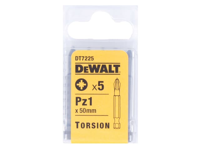 DEWDT7225QZ DT7225 Torsion Bits PZ1 x 50mm (Pack 5)