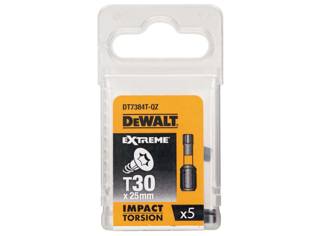 DEWDT7384TQZ Impact Torsion Bits TX30 x 25mm (Pack 5)