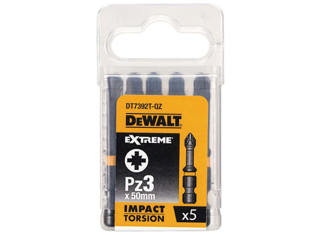 DEWDT7392TQZ Extreme Impact Torsion Bits PZ3 x 50mm (Pack 5)
