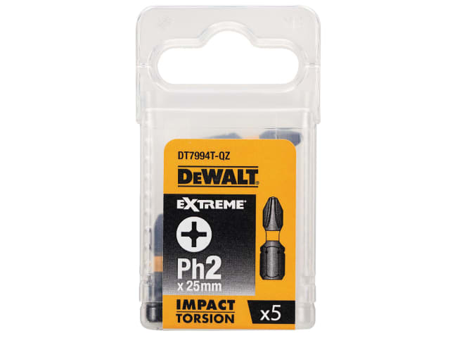DEWDT7994TQZ Impact Torsion Bits PH2 x 25mm (Pack 5)