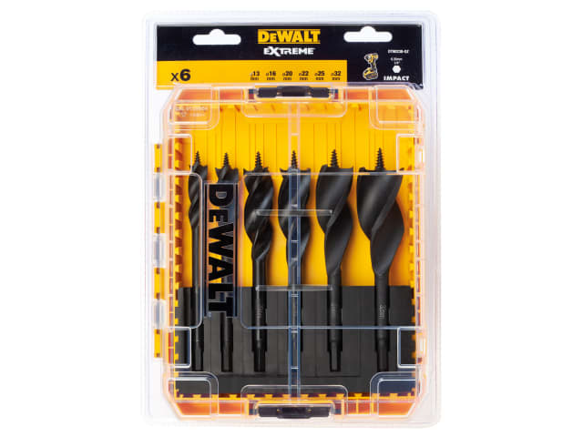 DEWDT90238QZ DT90238 Extreme Tri-Flute Spade Bit Set, 6 Piece