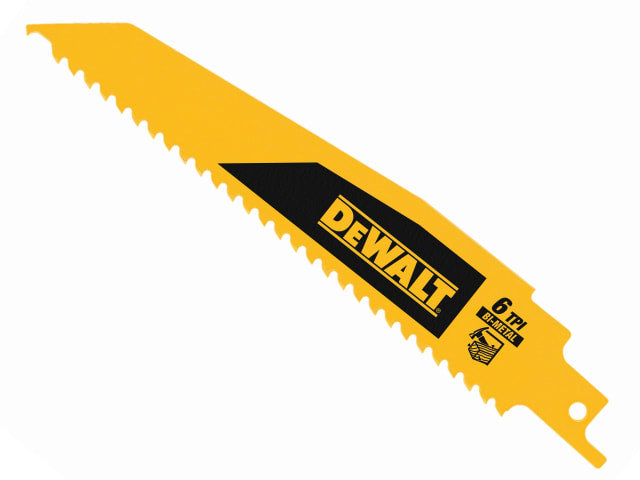 DEWDT90380QZ Bi-Metal Wood Demolition Reciprocating Blade 152mm x 6 TPI (Pack 5)