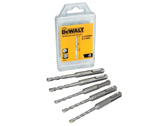 DEWDT9398QZ DT9398 SDS Plus Drill Bit Set, 5 Piece