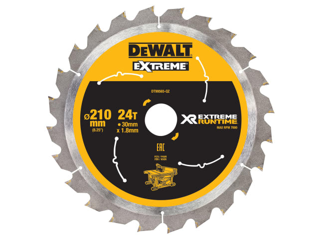 DEWDT99565QZ XR FlexVolt Table Saw Blade 210 x 30mm x 24T
