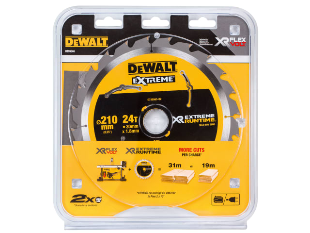 DEWDT99565QZ XR FlexVolt Table Saw Blade 210 x 30mm x 24T
