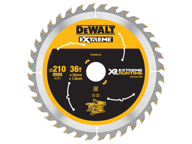 DEWDT99566QZ XR FlexVolt Table Saw Blade 210 x 30mm x 36T